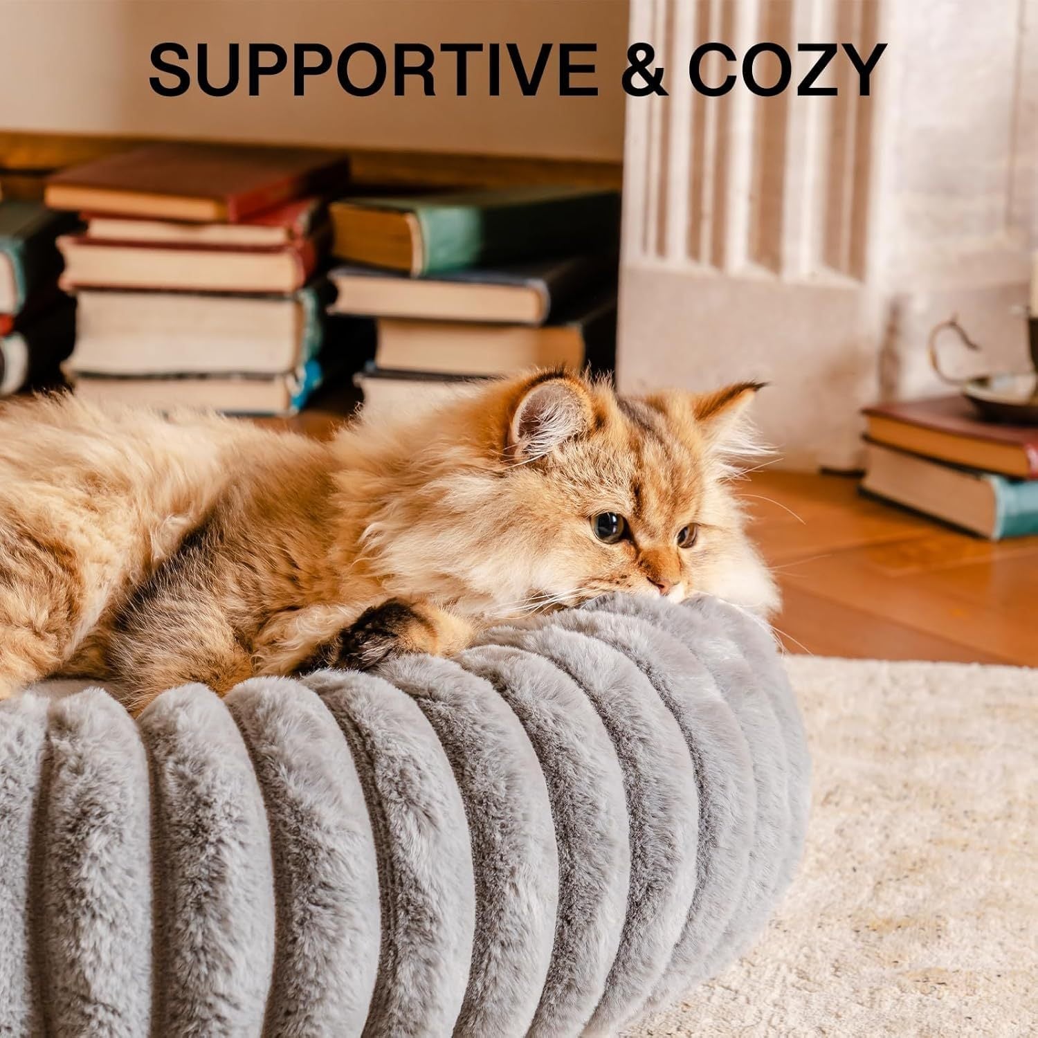 Cozy Washable Donut Bed for Cats and Small Dogs