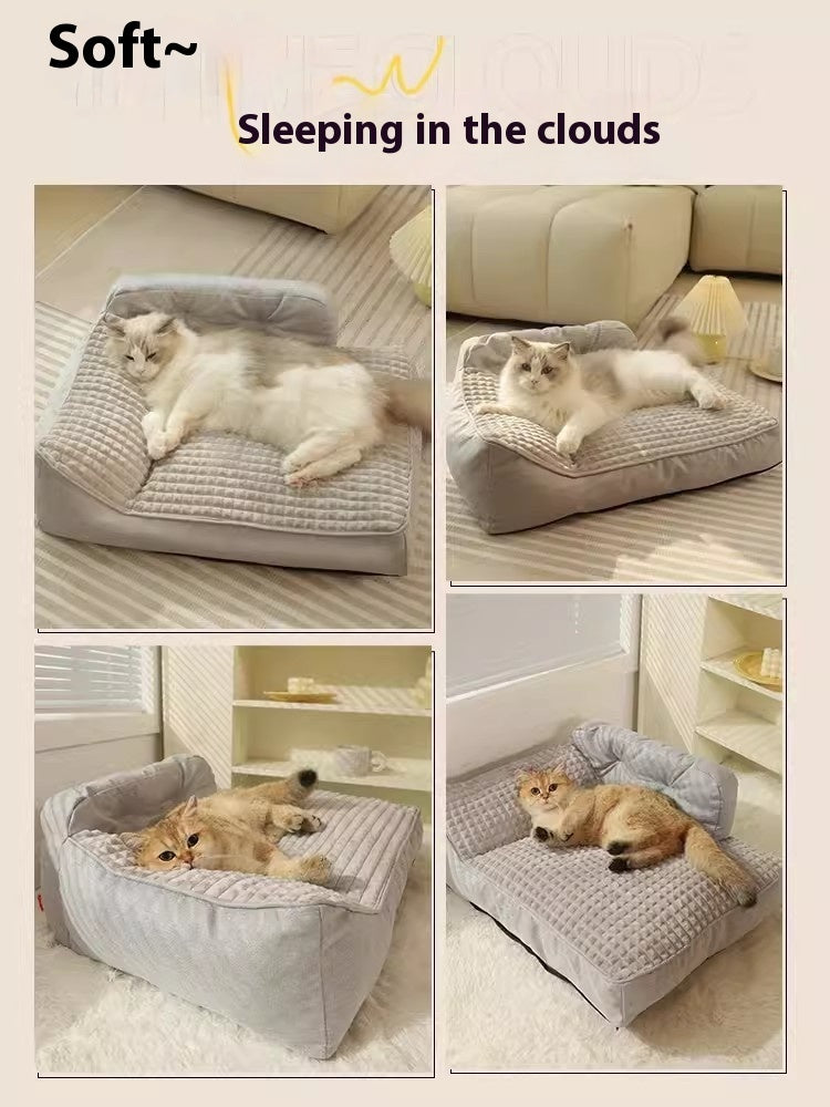All-Season Pet Bed – Removable, Washable & Super Cozy