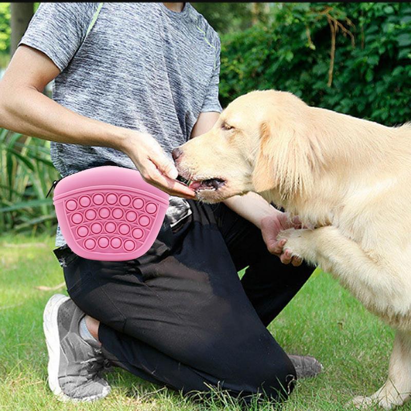 Soft Silicone Pet Treat Pouch with Waist Clip