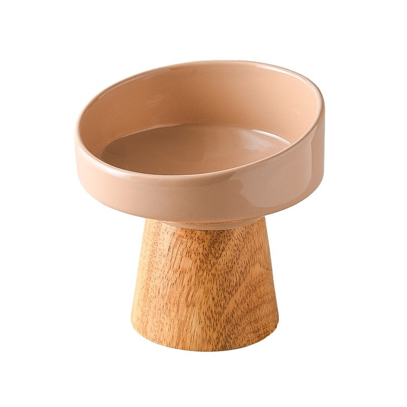 Elevated Ceramic Pet Bowl for Cats & Dogs