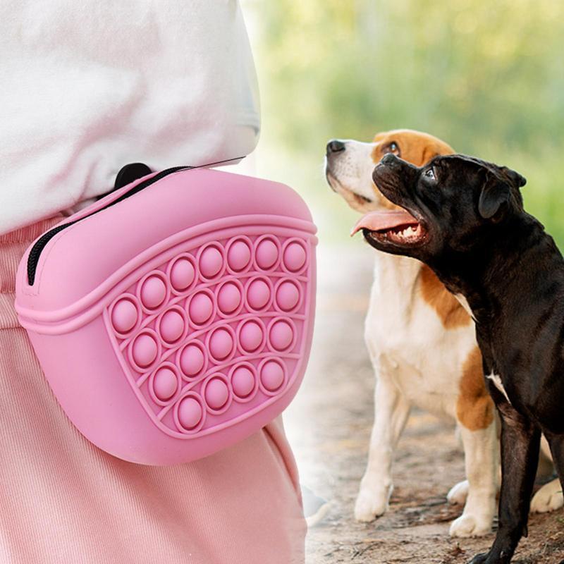 Soft Silicone Pet Treat Pouch with Waist Clip