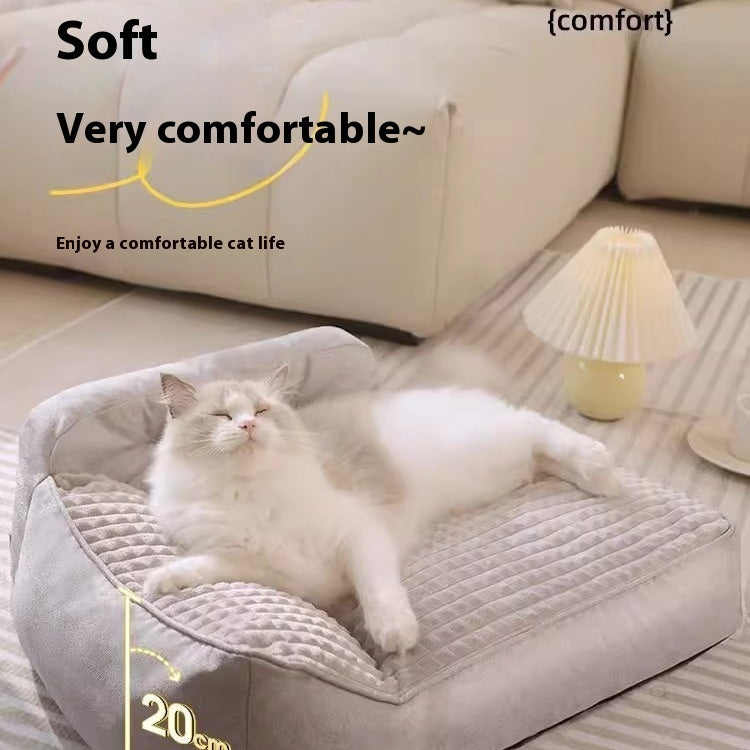 All-Season Pet Bed – Removable, Washable & Super Cozy