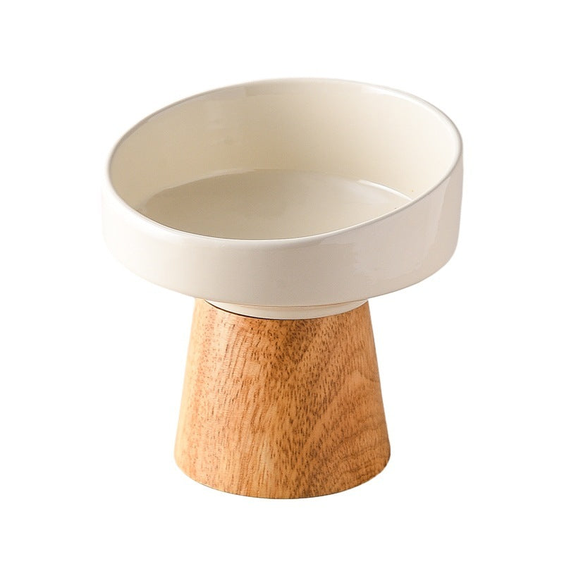 Elevated Ceramic Pet Bowl for Cats & Dogs